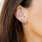 Huggie Earrings - Scarlett Hoop Gold 12mm CZ - Shop LINNY CO
