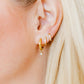 Huggie Earrings - Scarlett Hoop Gold 8mm CZ - Shop LINNY CO