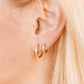 Huggie Earrings - Scarlett Hoop Gold 8mm CZ - Shop LINNY CO