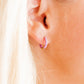 Huggie Earrings - Scarlett Hoop Purple 12mm - Shop LINNY CO