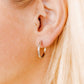 Huggie Earrings - Scarlett Hoop Silver 14mm - Shop LINNY CO
