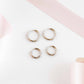 Huggie Earrings - Scarlett Hoop Silver 14mm - Shop LINNY CO