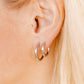 Huggie Earrings - Scarlett Hoop Silver 14mm - Shop LINNY CO
