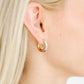 Huggie Earrings - Scarlett Hoop Two - Tone 12mm - Shop LINNY CO