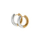 Huggie Earrings - Scarlett Hoop Two - Tone 12mm - Shop LINNY CO