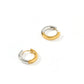 Huggie Earrings - Scarlett Hoop Two - Tone 12mm - Shop LINNY CO