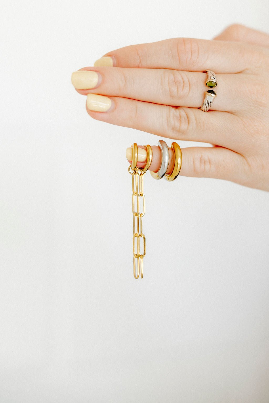 Huggie Earrings - Scarlett Hoop Two - Tone 12mm - Shop LINNY CO