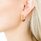 Huggie Earrings - Scarlett Hoop Two - Tone 12mm - Shop LINNY CO
