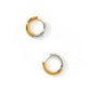 Huggie Earrings - Scarlett Hoop Two - Tone 12mm - Shop LINNY CO