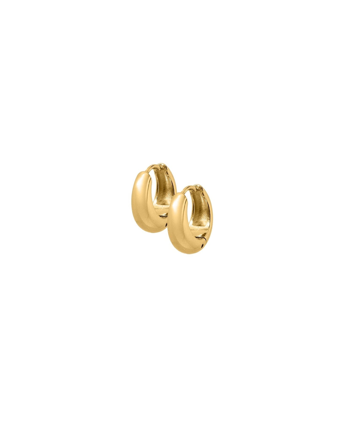 Huggie Earrings - Sunday Hoop Gold 10mm - Shop LINNY CO
