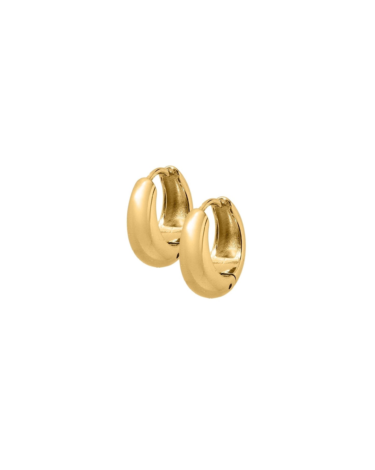 Huggie Earrings - Sunday Hoop Gold 12mm - Shop LINNY CO