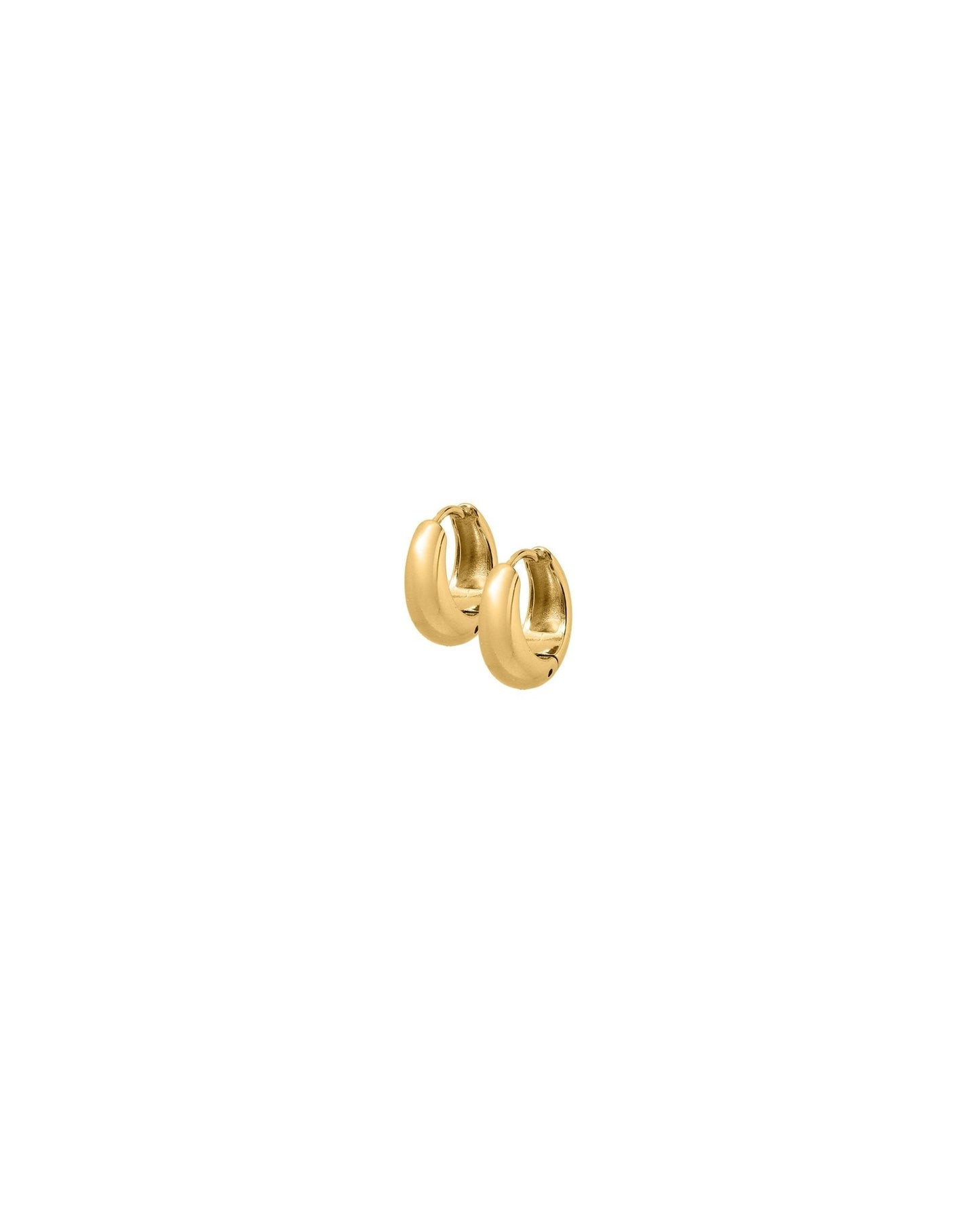 Huggie Earrings - Sunday Hoop Gold 8mm - Shop LINNY CO