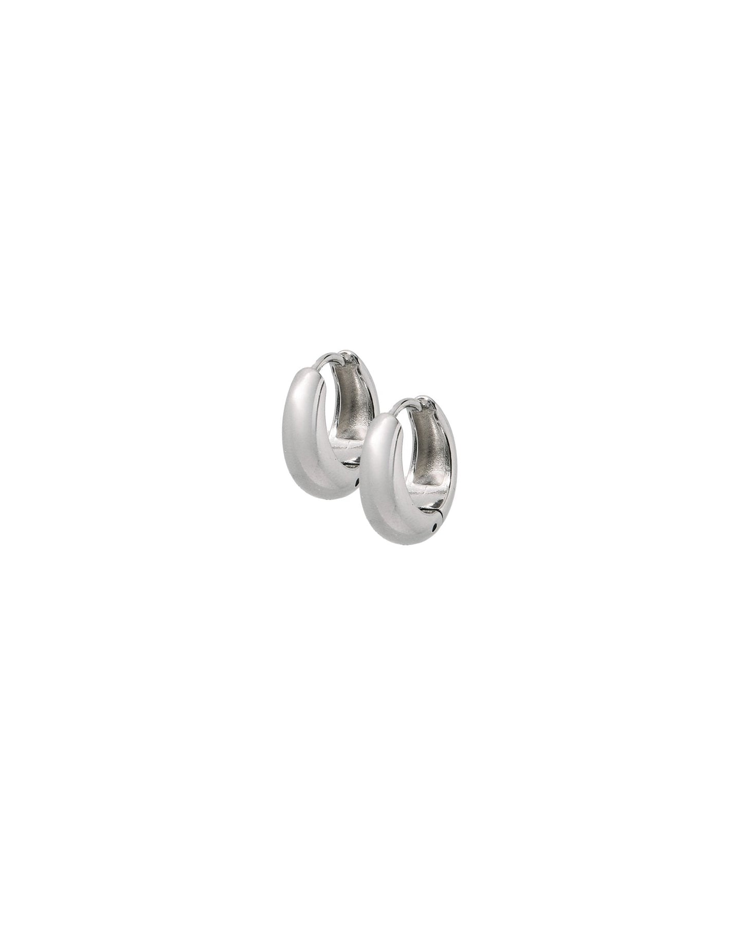 Huggie Earrings - Sunday Hoop Silver 10mm - Shop LINNY CO