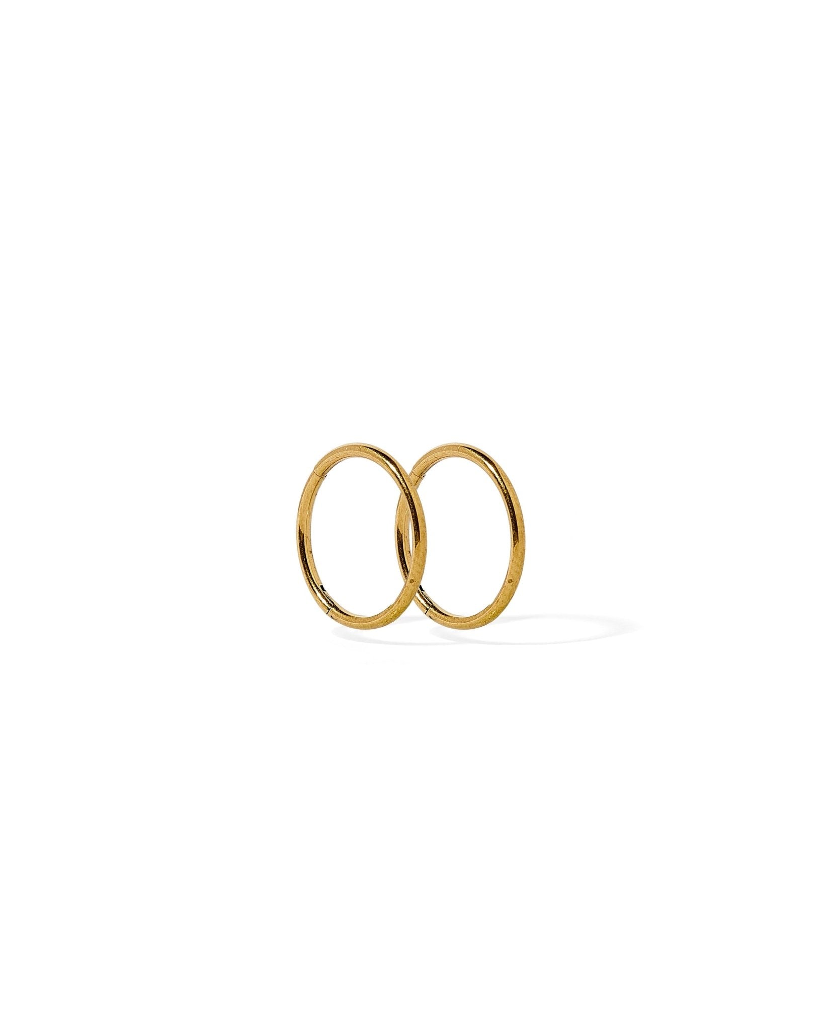 Huggie Infinity Hoop Earrings - Ava Gold 10mm - Shop LINNY CO