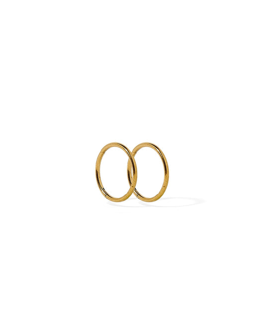 Huggie Infinity Hoop Earrings - Ava Gold 10mm - Shop LINNY CO