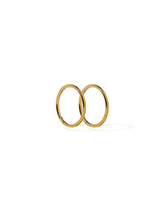Huggie Infinity Hoop Earrings - Ava Gold 12mm - Shop LINNY CO