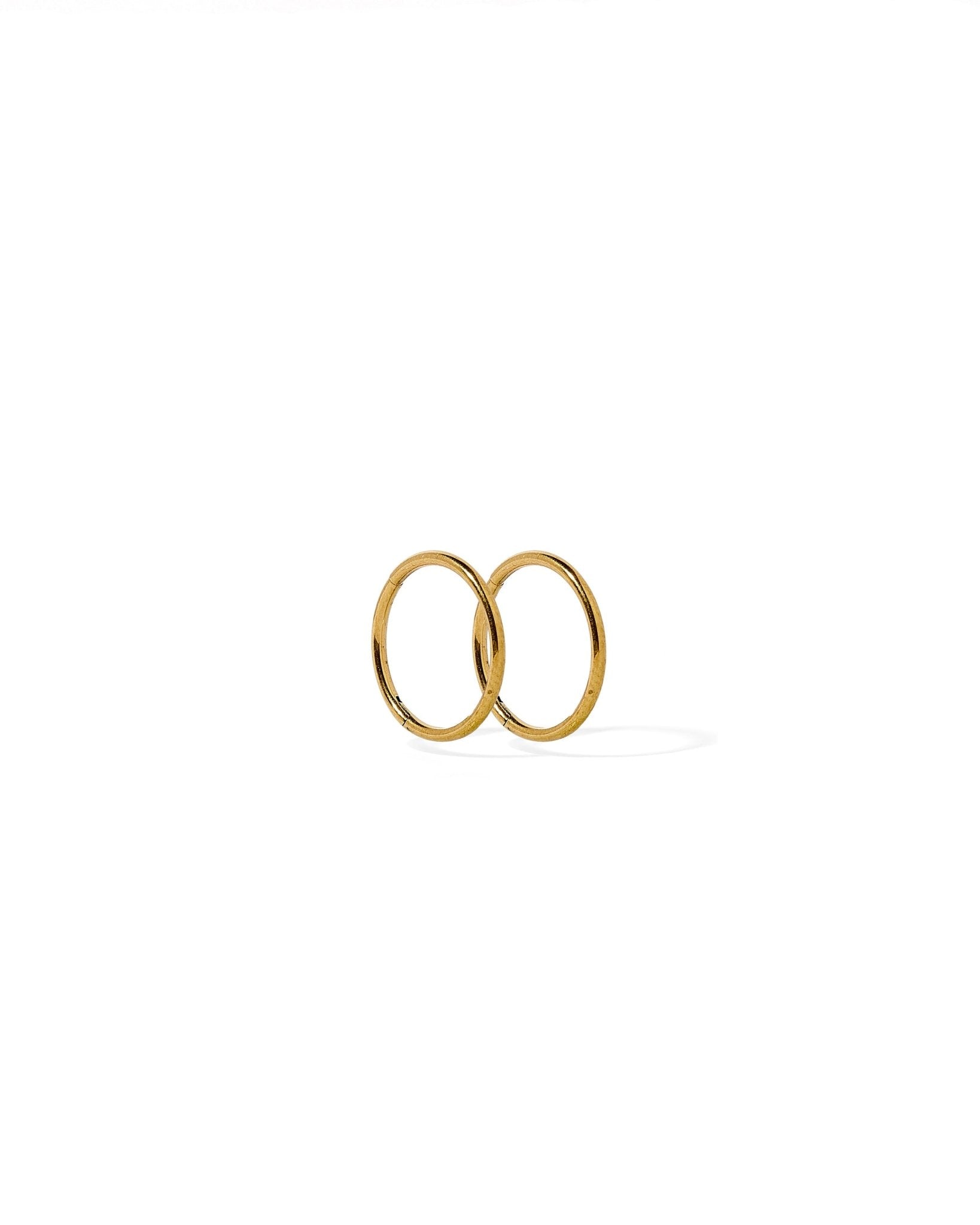 Huggie Infinity Hoop Earrings - Ava Gold 8mm - Shop LINNY CO