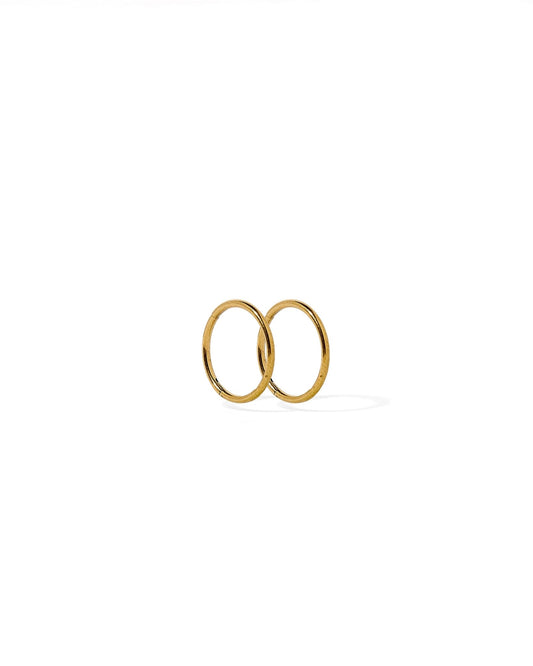 Huggie Infinity Hoop Earrings - Ava Gold 8mm - Shop LINNY CO