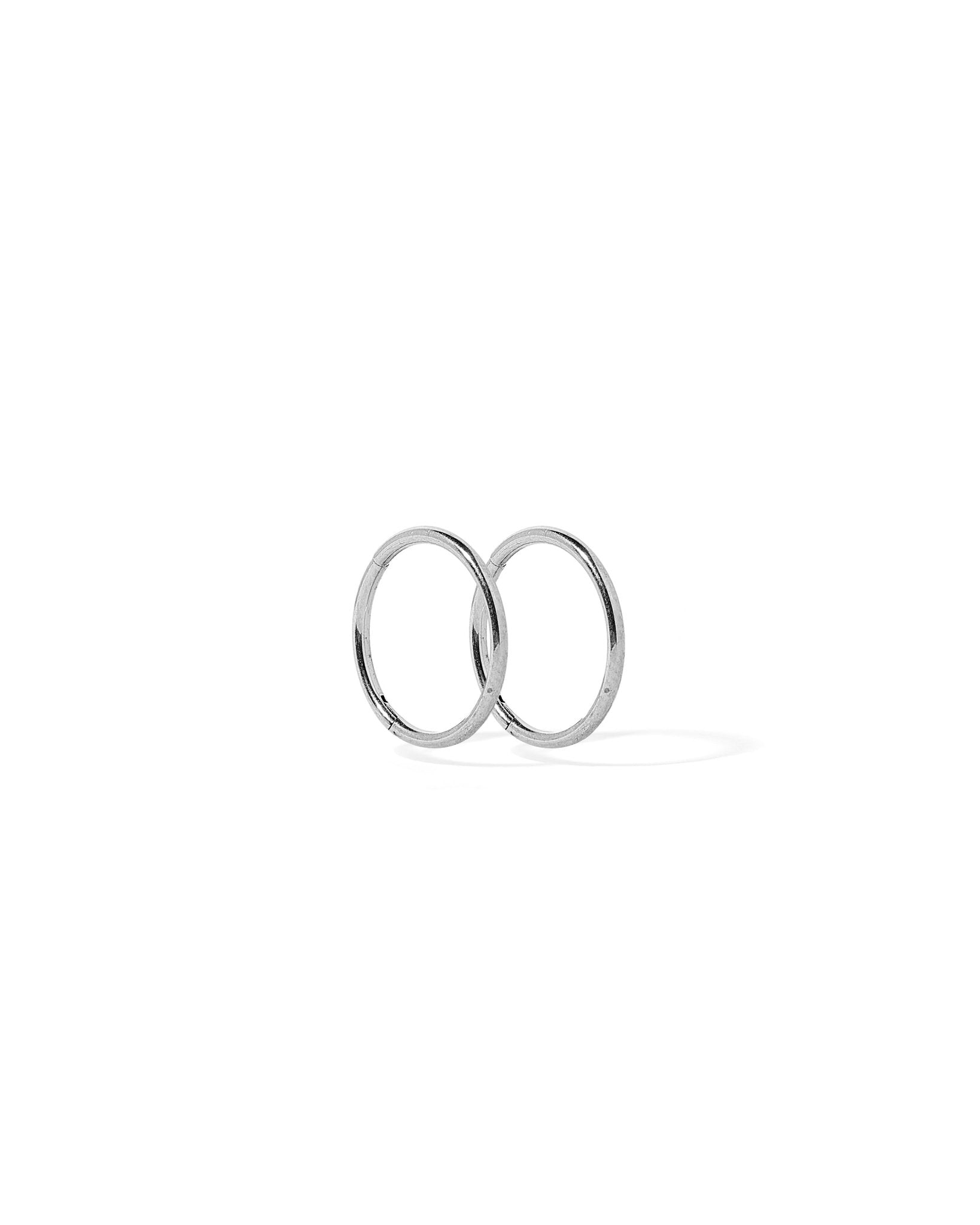 Huggie Infinity Hoop Earrings - Ava Silver 10mm - Shop LINNY CO