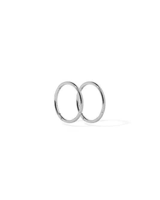 Huggie Infinity Hoop Earrings - Ava Silver 12mm - Shop LINNY CO