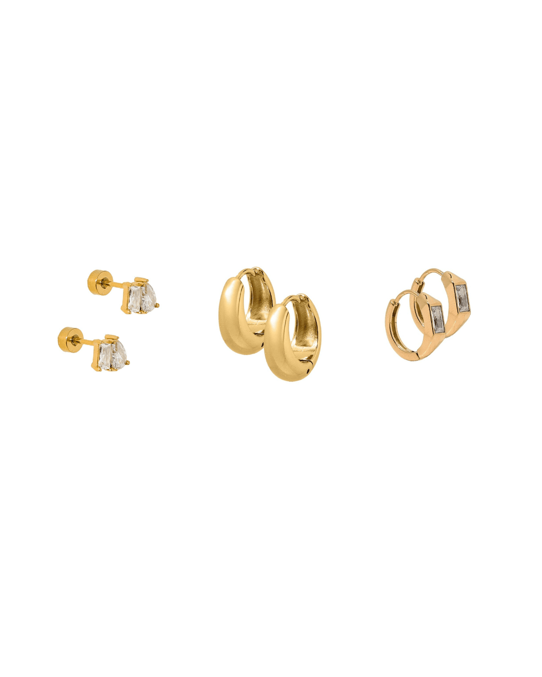 Huggie & Screwback Stud Set - Aspen - Shop LINNY CO