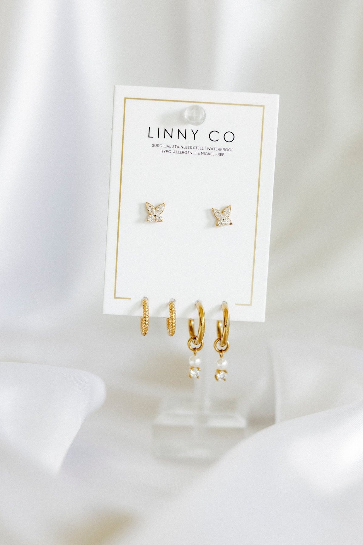 Huggie & Screwback Stud Set - Austin - Shop LINNY CO