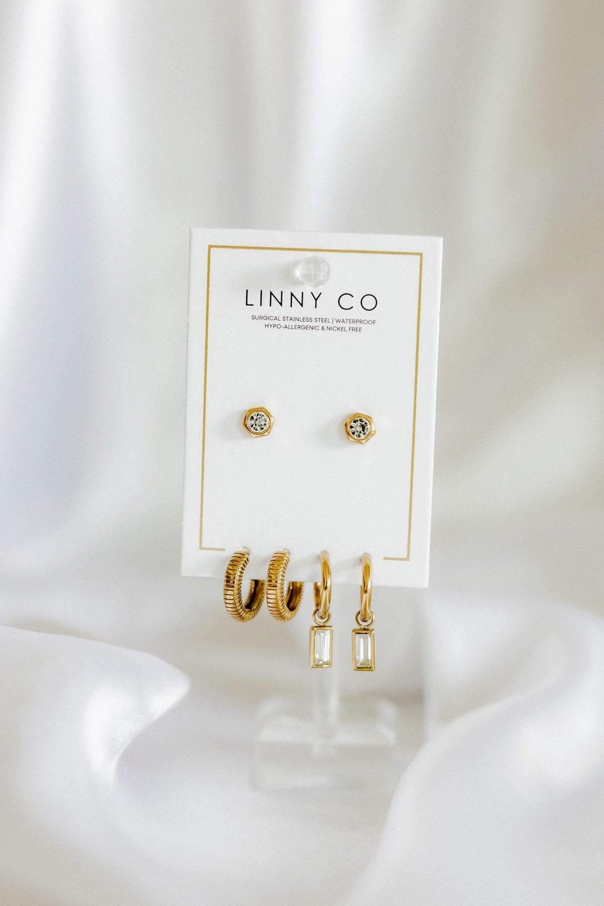 Huggie & Screwback Stud Set - Boston - Shop LINNY CO