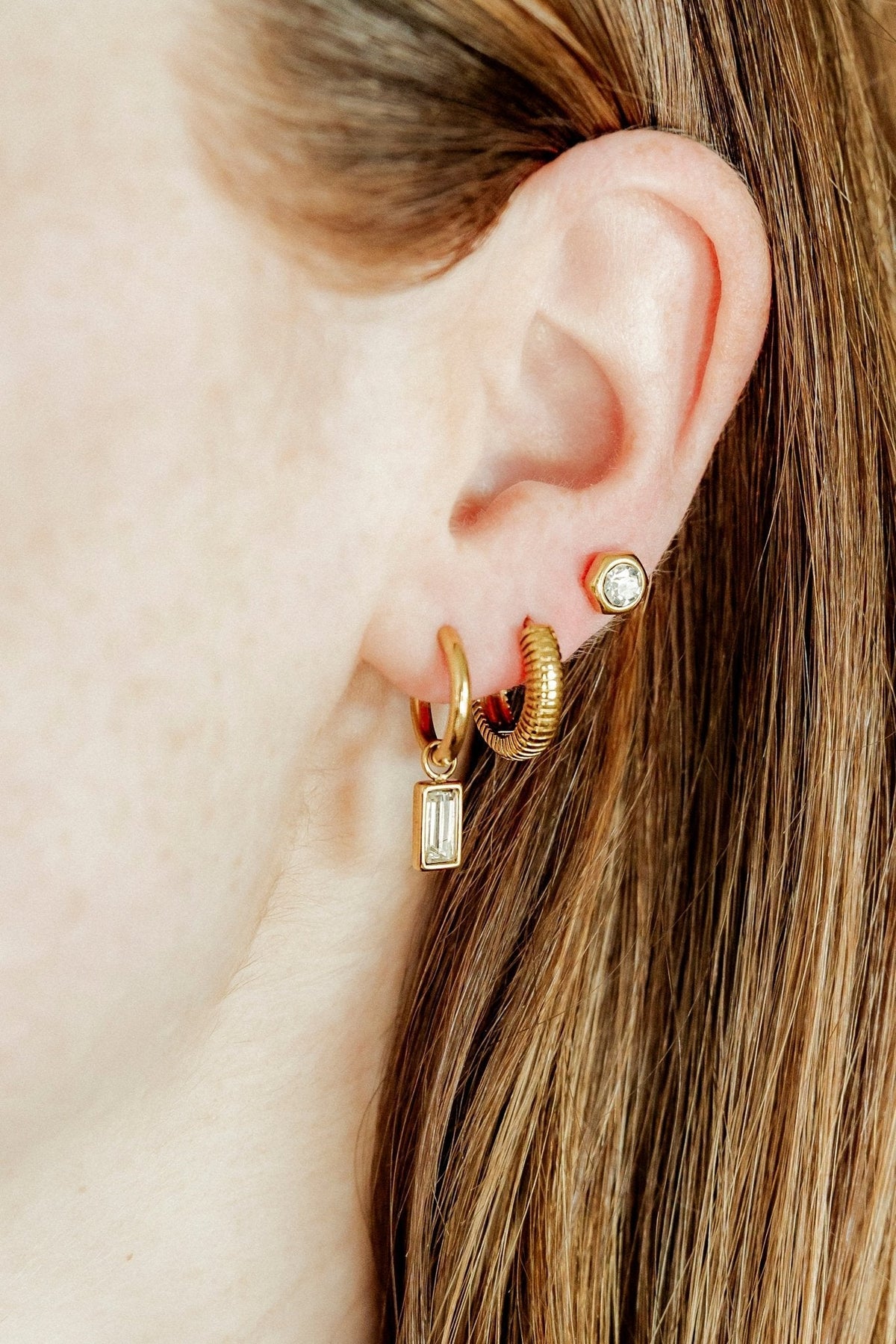 Huggie & Screwback Stud Set - Boston - Shop LINNY CO