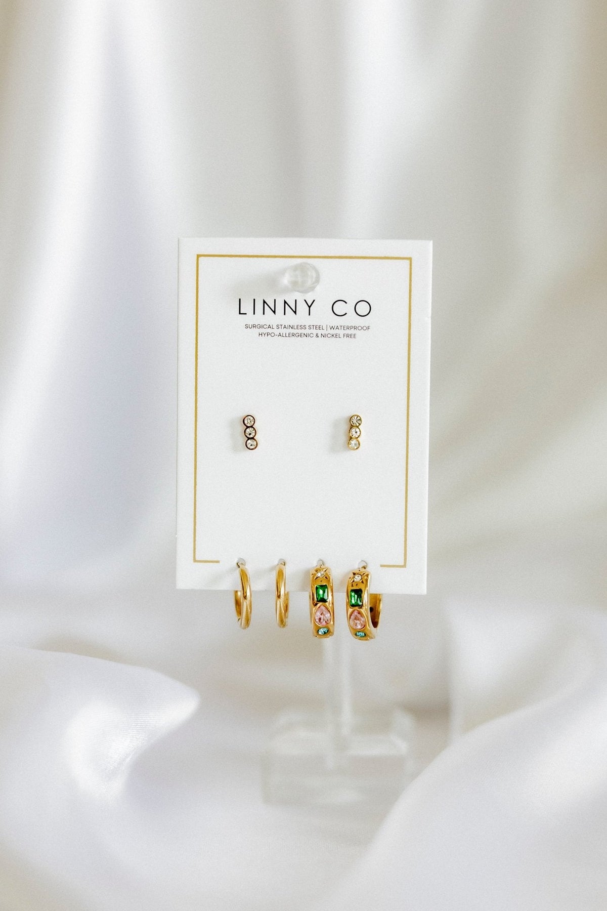 Huggie & Screwback Stud Set - Miami - Shop LINNY CO