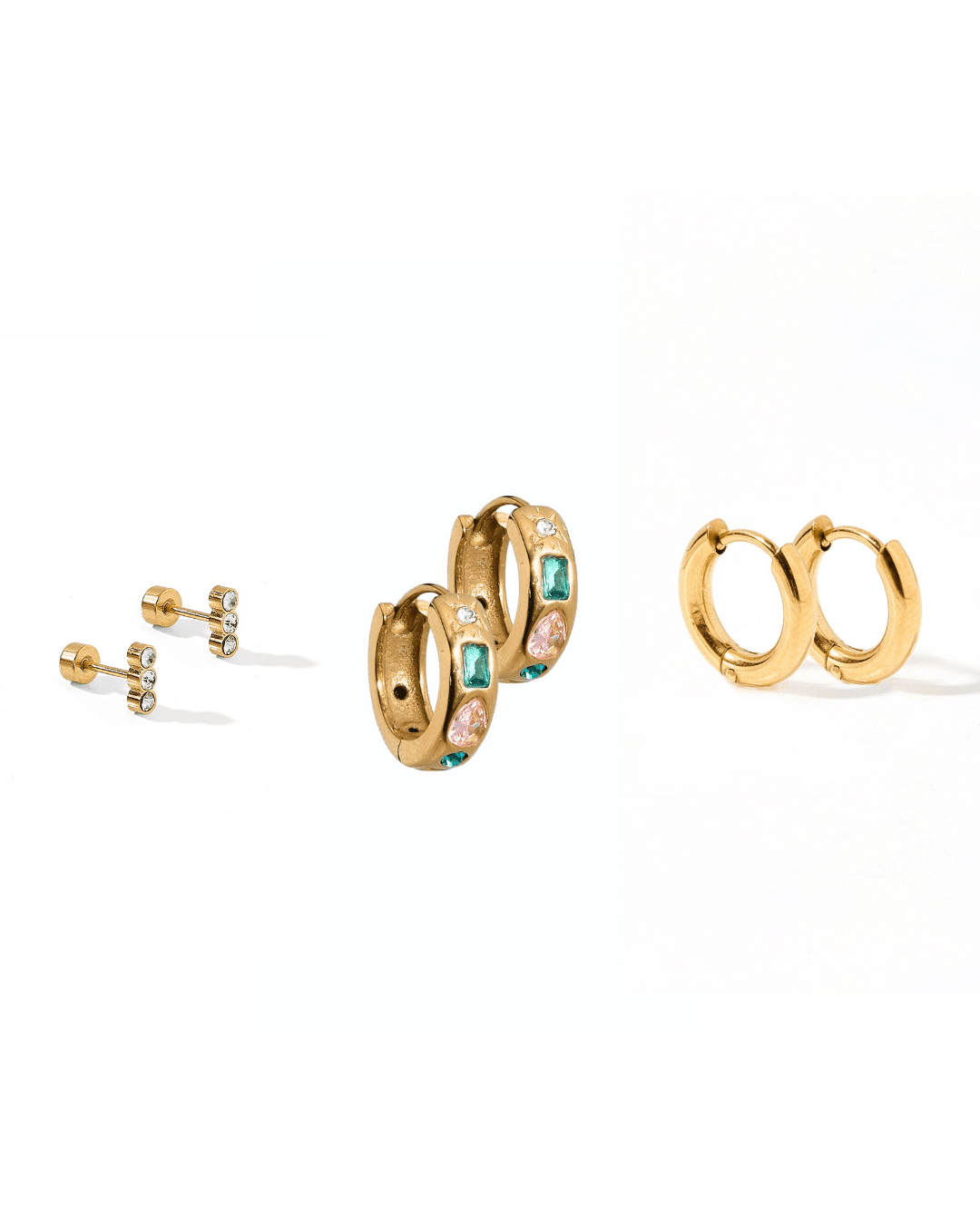 Huggie & Screwback Stud Set - Miami - Shop LINNY CO
