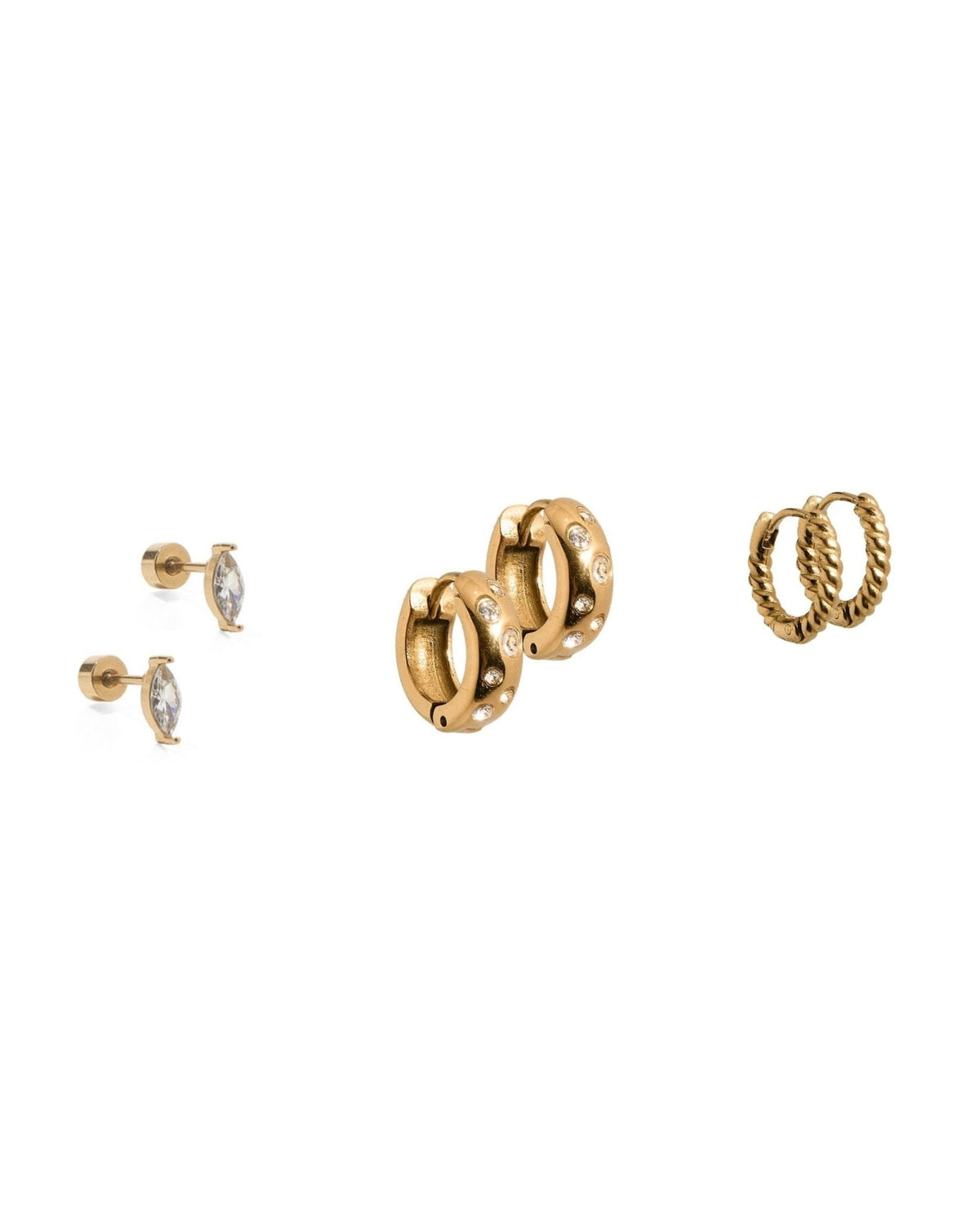 Huggie & Screwback Stud Set - Nashville - Shop LINNY CO