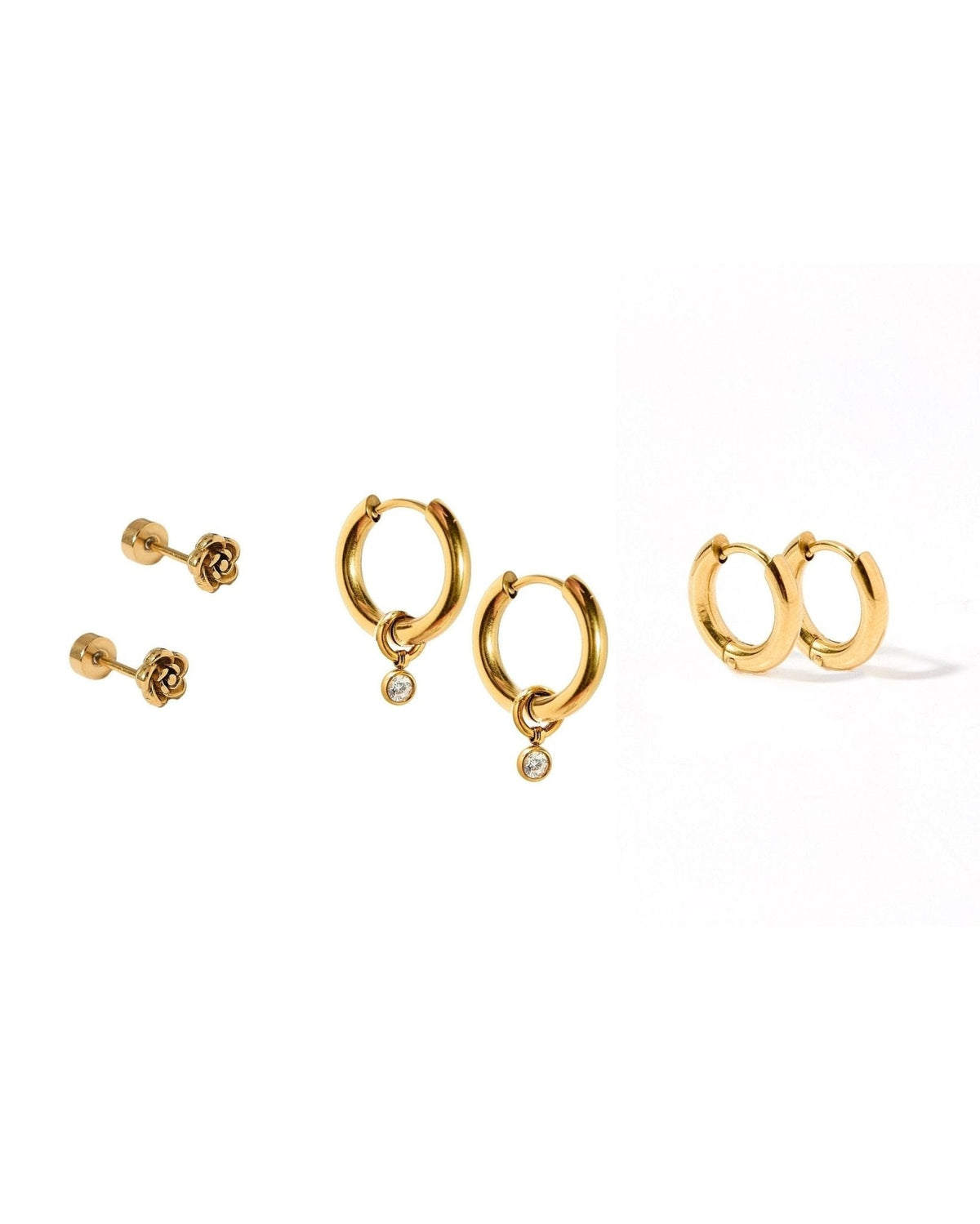 Huggie & Screwback Stud Set - Portland - Shop LINNY CO