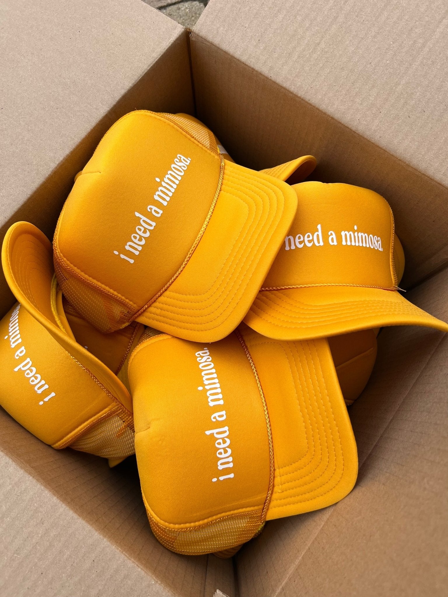 I Need a Mimosa Trucker Hat - Shop LINNY CO