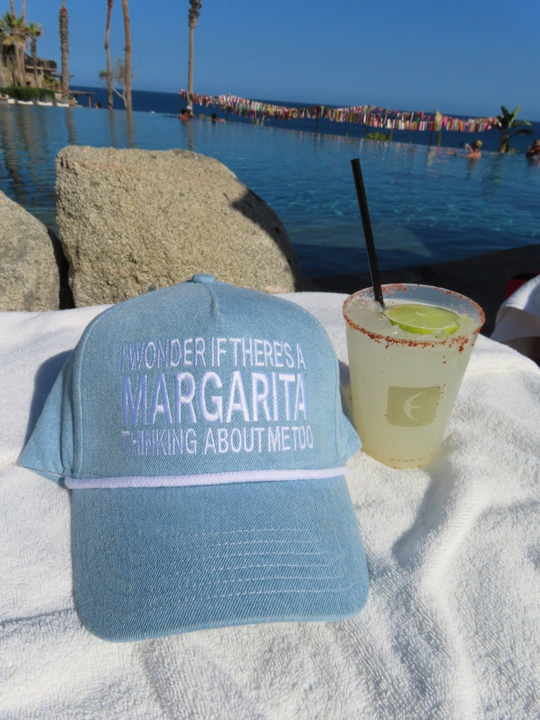 I Wonder If There's A Margarita Thinking About Me Too - Denim Hat - Shop LINNY CO