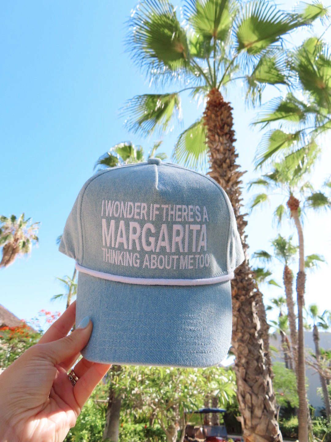 I Wonder If There's A Margarita Thinking About Me Too - Denim Hat - Shop LINNY CO