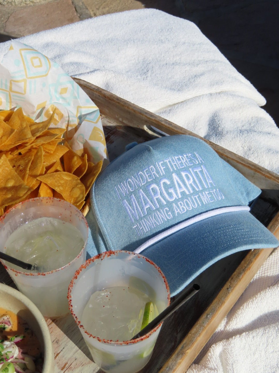 I Wonder If There's A Margarita Thinking About Me Too - Denim Hat - Shop LINNY CO