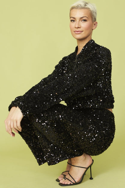 Debbie Sequin Bomber Jacket