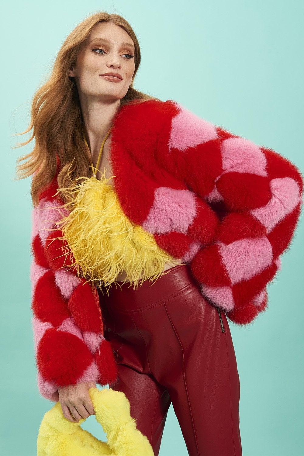 Avril - Faux Fur Diamond Coat