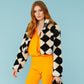 Avril Checkered Faux Fur Jacket