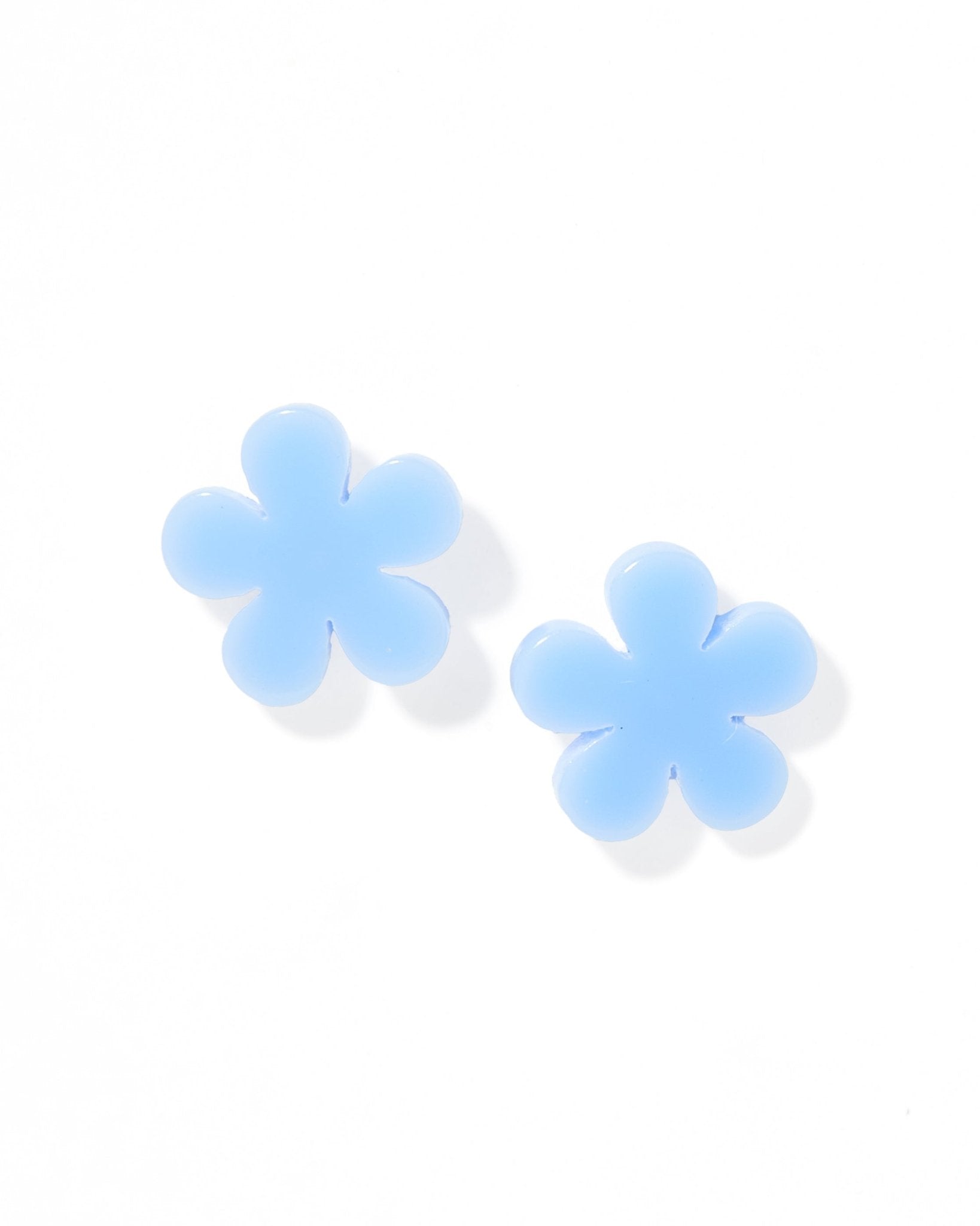 Jenna Stud Earrings - Flower Cornflower Blue - Shop LINNY CO