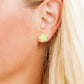 Jenna Stud Earrings - Flower Neon Yellow - Shop LINNY CO