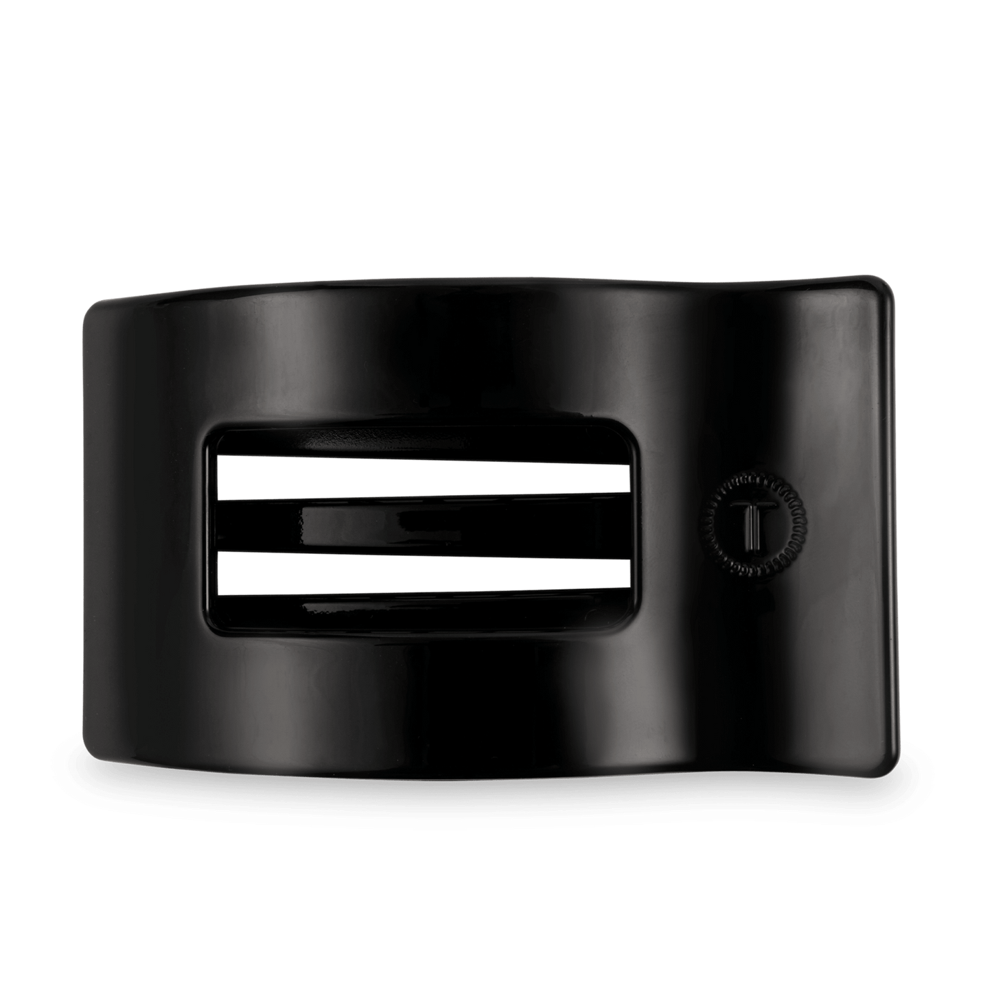 Jet Black Large Flat Rectangle Hair Clip - Shop LINNY CO