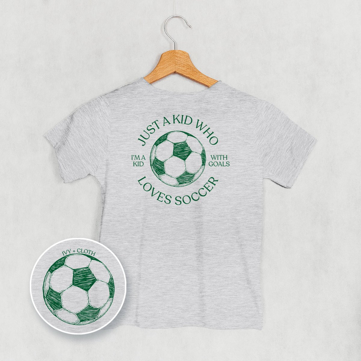 Just A Kid Who Loves Soccer (Kids Back Print) - Shop LINNY CO