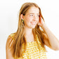 Kaelyn Statement Earrings - Green - Mustard Camo - Shop LINNY CO