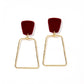 Kaelyn Statement Earrings - Maroon - Shop LINNY CO