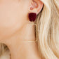 Kaelyn Statement Earrings - Maroon - Shop LINNY CO