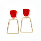 Kaelyn Statement Earrings - Pearlized Red - Shop LINNY CO