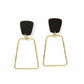 Kaelyn Statement Earrings - True Black and Gold - Shop LINNY CO