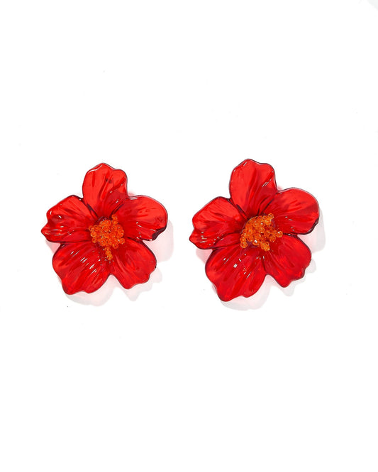 Kalani Statement Earrings - Red - Shop LINNY CO