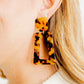 Kennedy Statement Earrings - Brown Tortoise - Shop LINNY CO